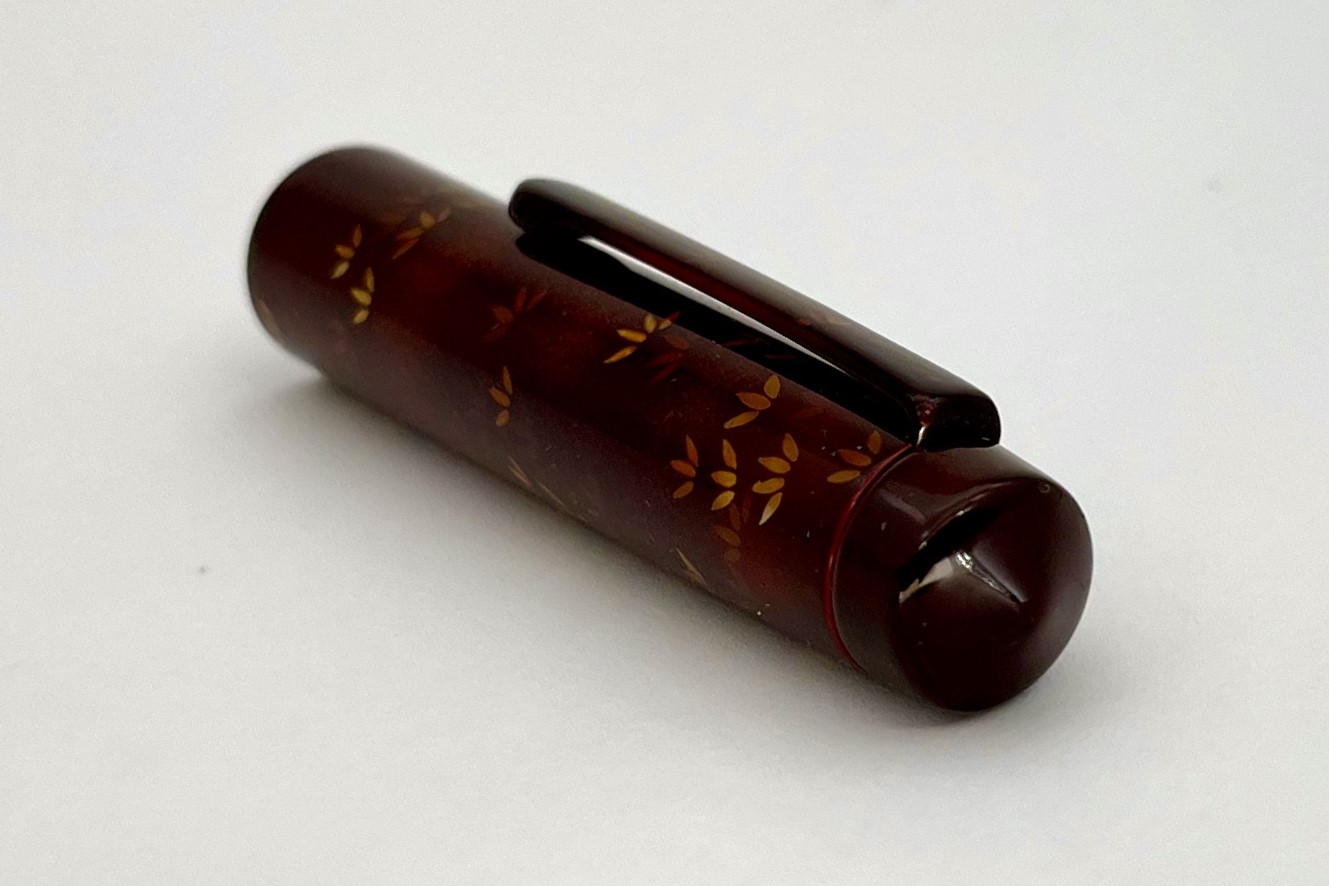 NakayaPiccoloLongTwoLayeredTameSukashiBambooWoodsFountainPenwithtwolayeredclip_M